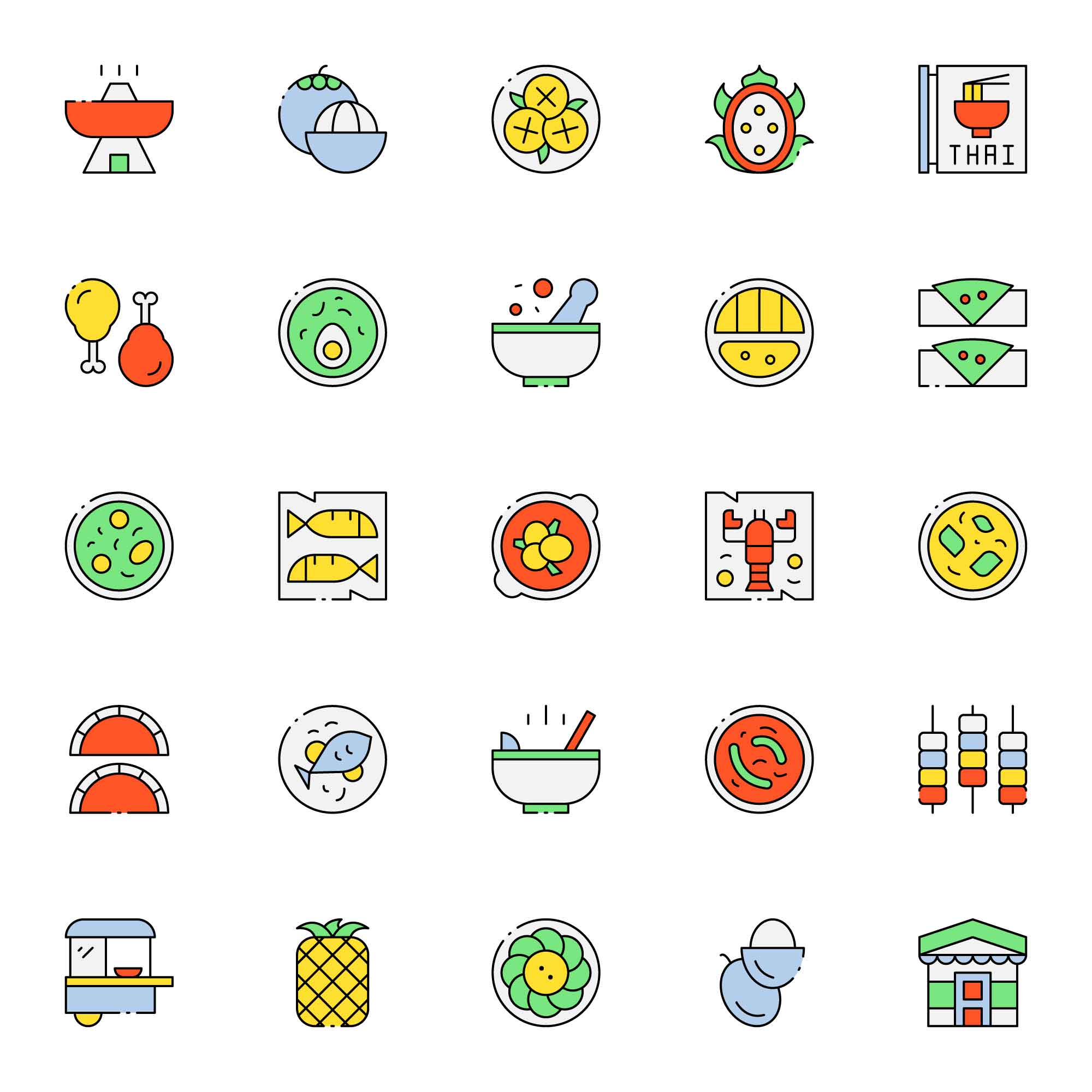 Thai Food Icons