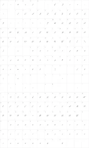 Mapa de caracteres da fonte The Golden Flower