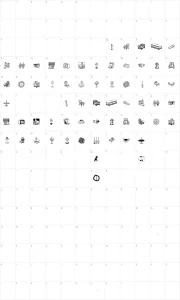 Mapa de caracteres da fonte The Ikea Uniform