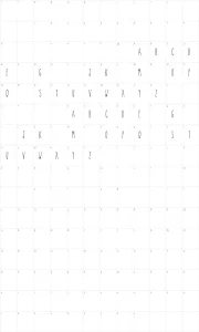 Mapa de caracteres da fonte The Skinny