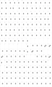 Mapa de caracteres da fonte The Walking Dead