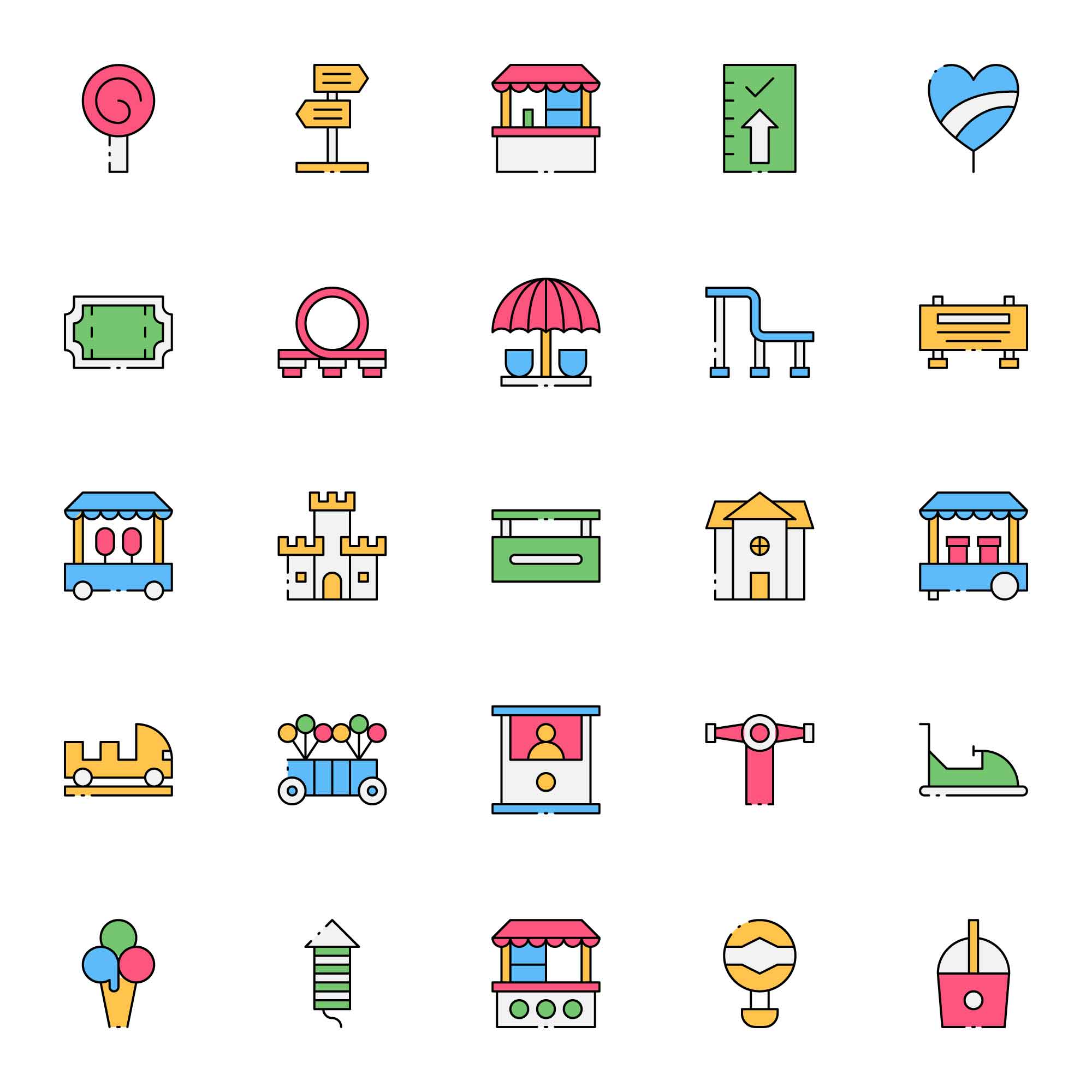 Theme Park Icons