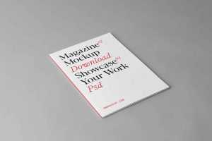 Thin A4 Magazine Mockup