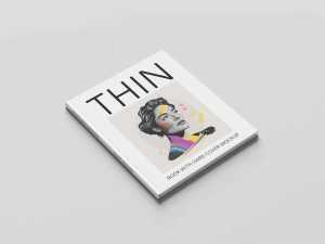 Thin Hardcover Book Mockup