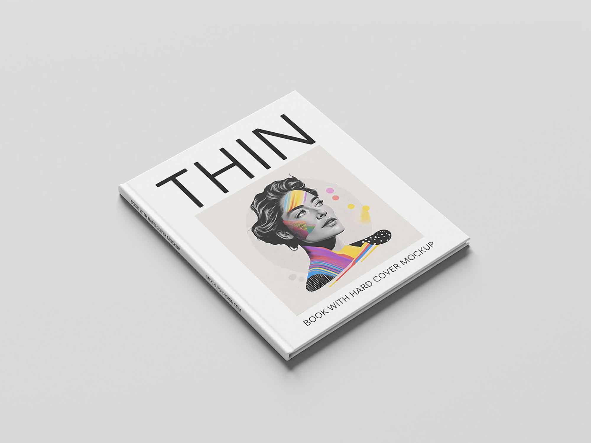 Thin Hardcover Book Mockup
