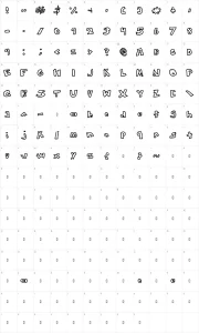 Mapa de caracteres da fonte This Font Looks Awesome