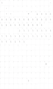 Mapa de caracteres da fonte Throw-up Font