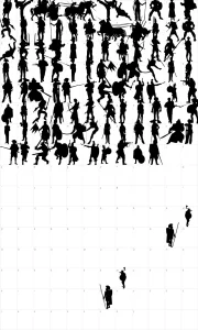 Mapa de caracteres da fonte Time Warriors