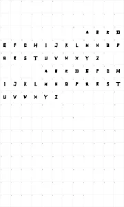 Mapa de caracteres da fonte TobyFont Full