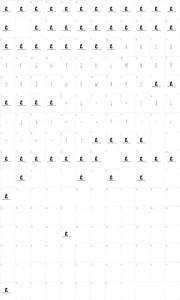 Mapa de caracteres da fonte Today is the Oldest and Younges