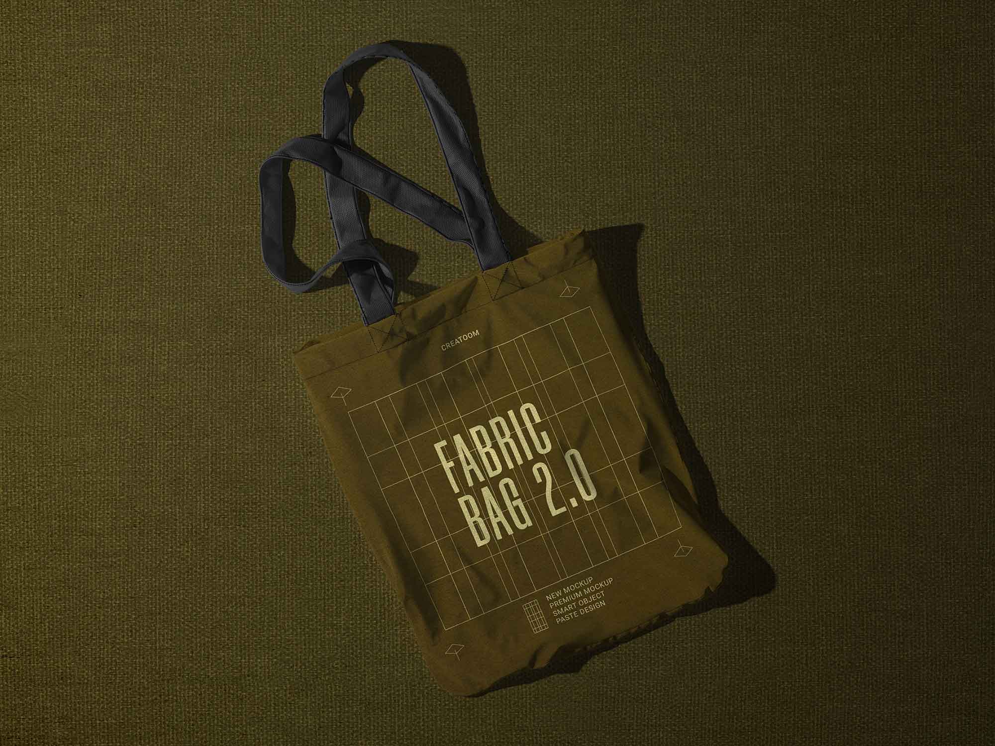Top View Fabric Bag Mockup