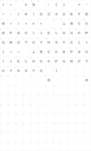 Mapa de caracteres da fonte TR2N