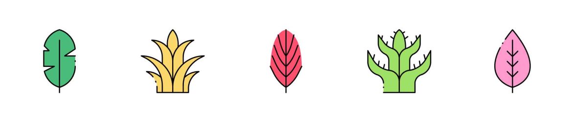 Tropical Leaves Icons