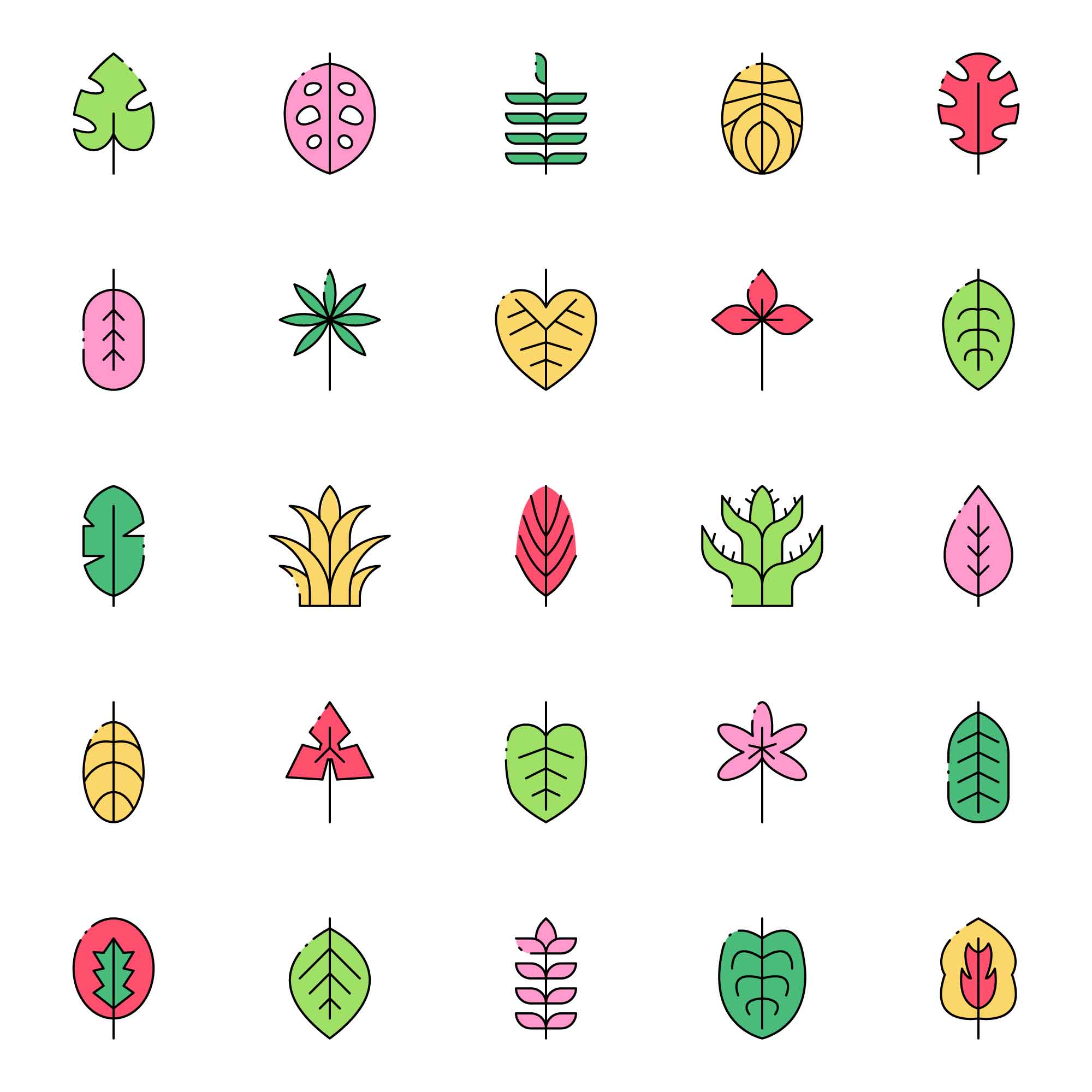 Tropical Leaves Icons