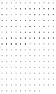 Mapa de caracteres da fonte Truffle Shuffle