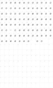 Mapa de caracteres da fonte Type Keys