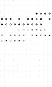 Mapa de caracteres da fonte Typeecon
