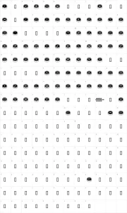 Mapa de caracteres da fonte Typewriter Keys