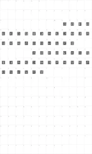 Mapa de caracteres da fonte Typographer Woodcut Initials One