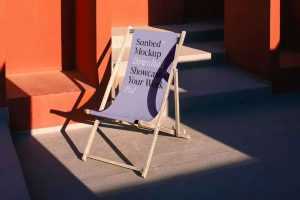 Unfolded Sunbed Mockup