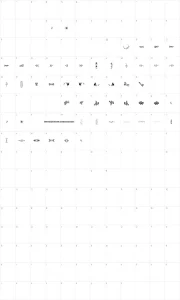 Mapa de caracteres da fonte Unpublished Ornaments Two