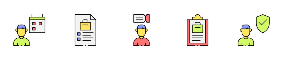 Vacation Planning Guys Trip Icons