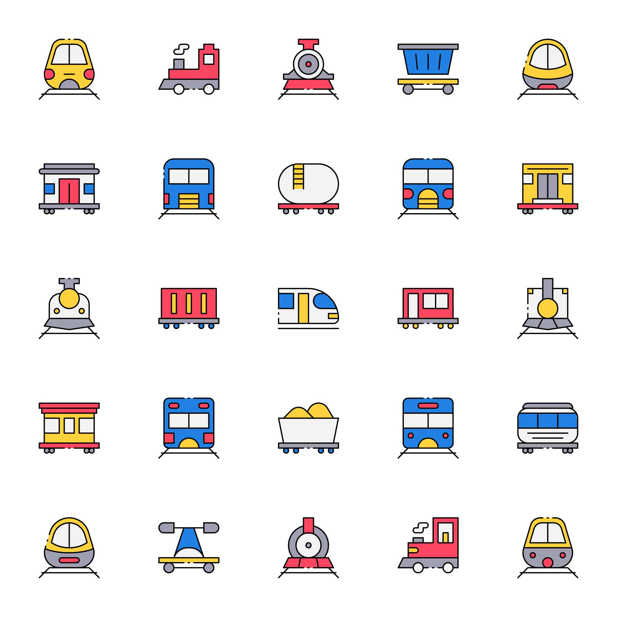 Variation of Train Icons