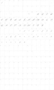 Mapa de caracteres da fonte Versitia