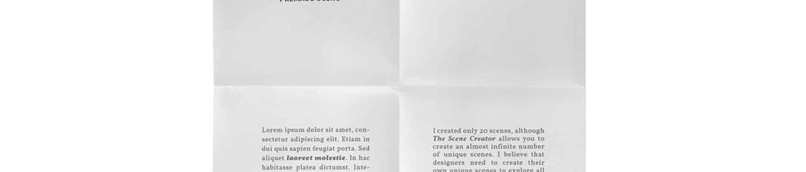 Vertical Bent Paper Mockup