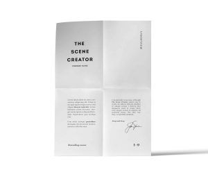 Vertical Bent Paper Mockup