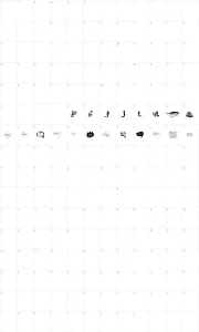 Mapa de caracteres da fonte Vidas Secas Dingbats