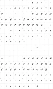 Mapa de caracteres da fonte Voice of the Highlander