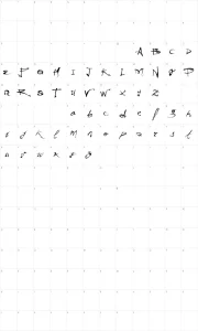 Mapa de caracteres da fonte Vtks Hunt