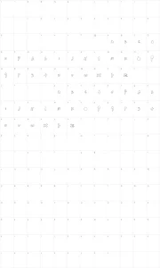 Mapa de caracteres da fonte Walk the walk