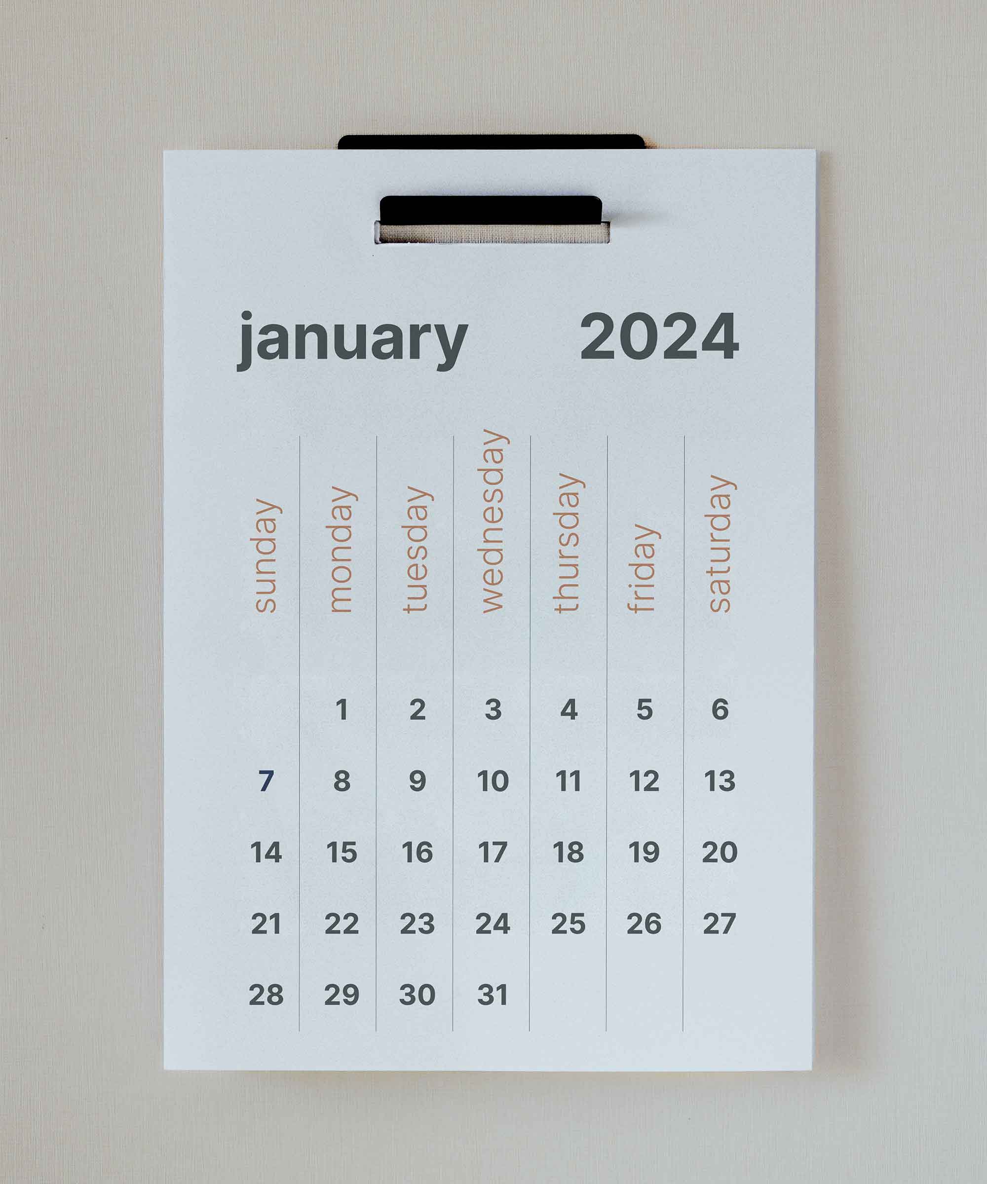 Wall Calendar Mockup