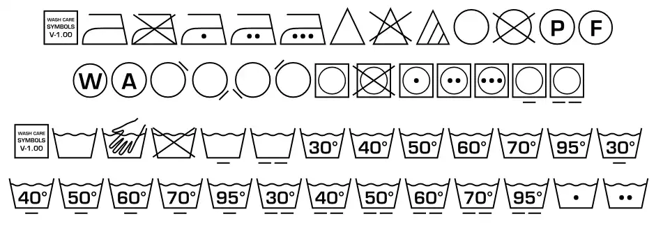 Wash Care Symbols M54