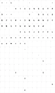 Mapa de caracteres da fonte We are potatoes