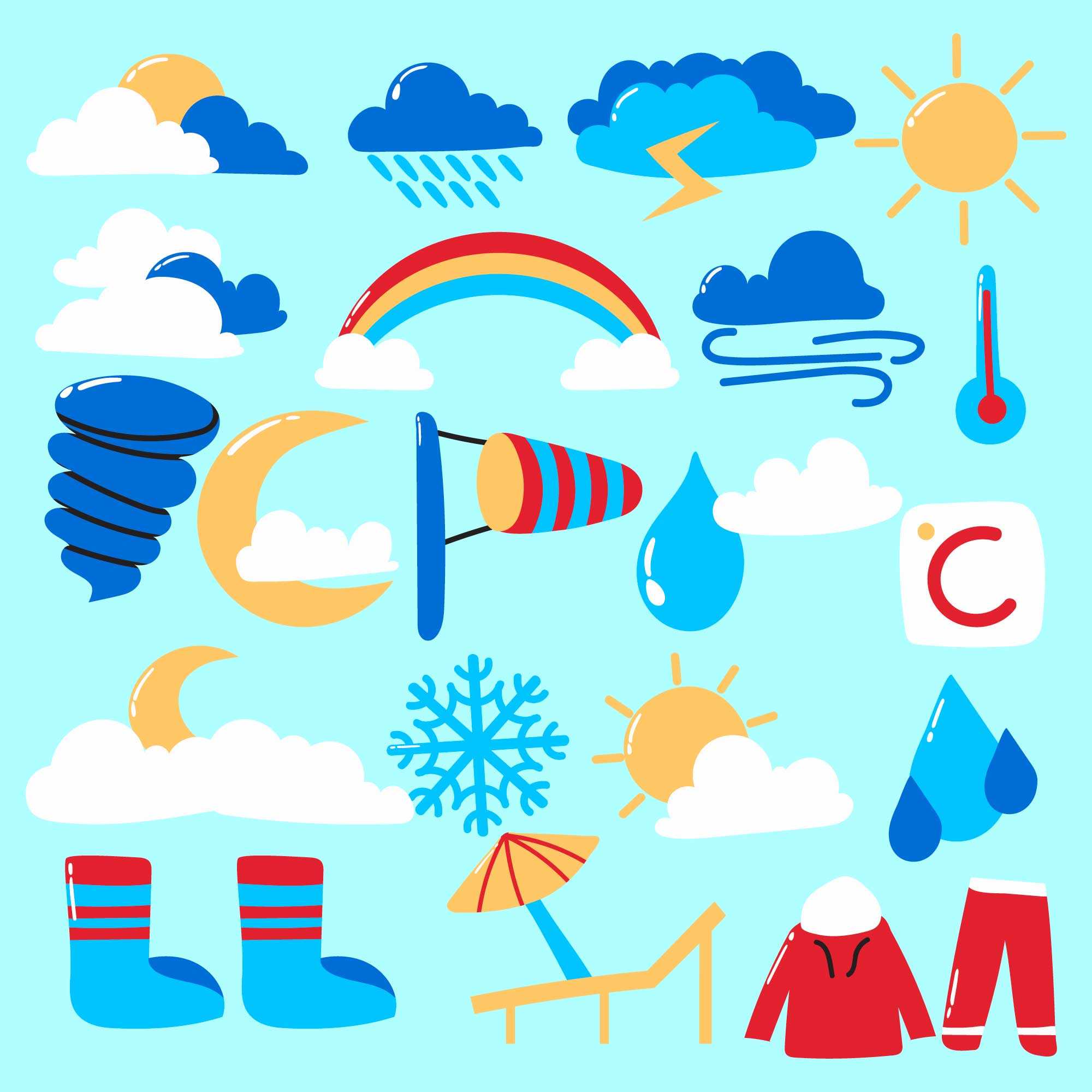 Weather Hand Drawn Illustrations
