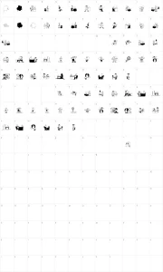 Mapa de caracteres da fonte Webmasters
