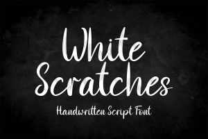 White Scratches Font