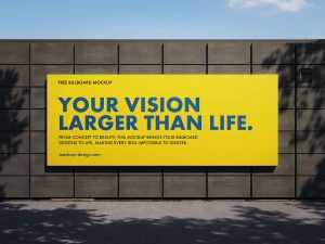 Wide Outdoor Billboard Mockup