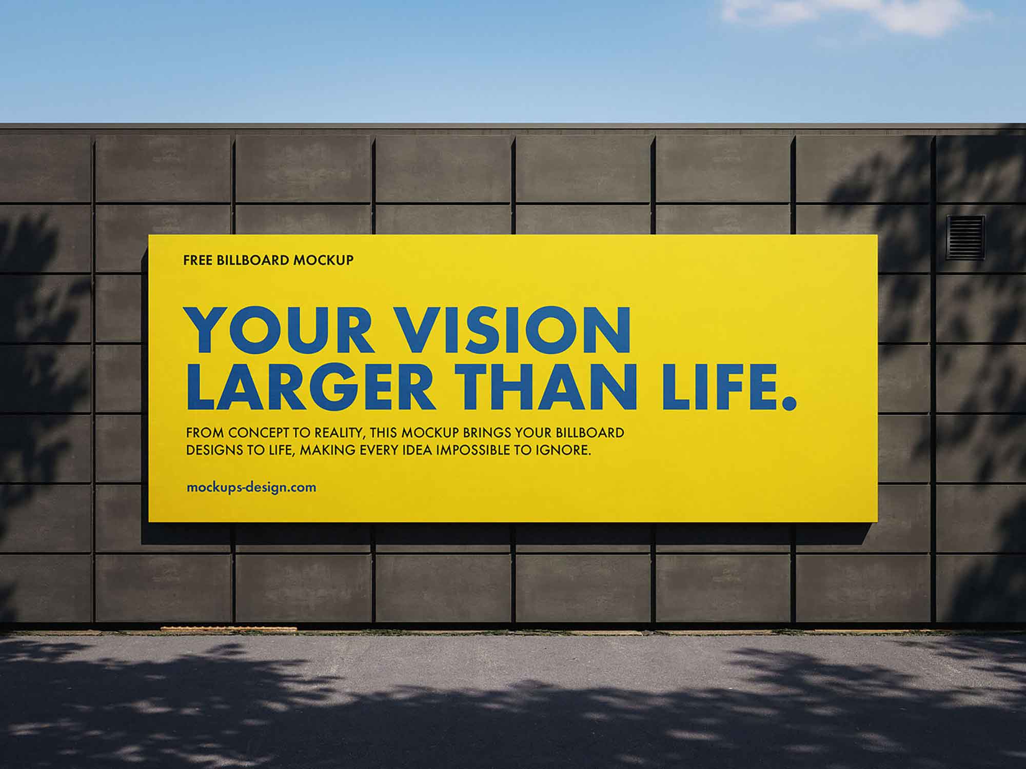 Wide Outdoor Billboard Mockup