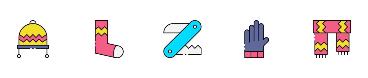 Winter Camp Icons