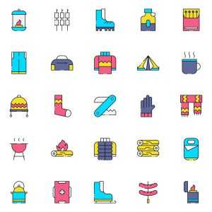 Winter Camp Icons