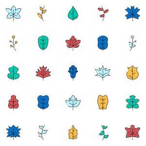 Winter Leaves Icons