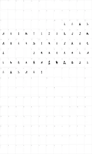 Mapa de caracteres da fonte Woman Silhouettes