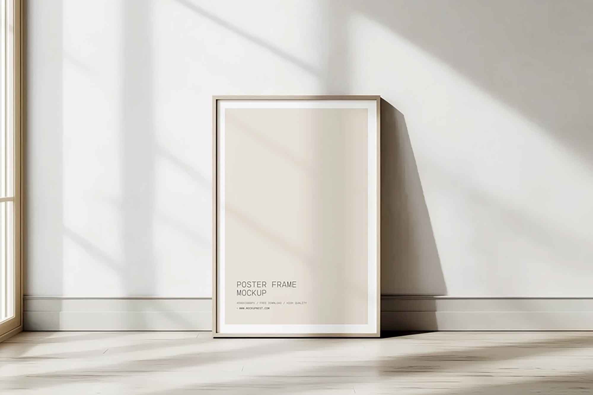 Wooden Poster Frame Mockup