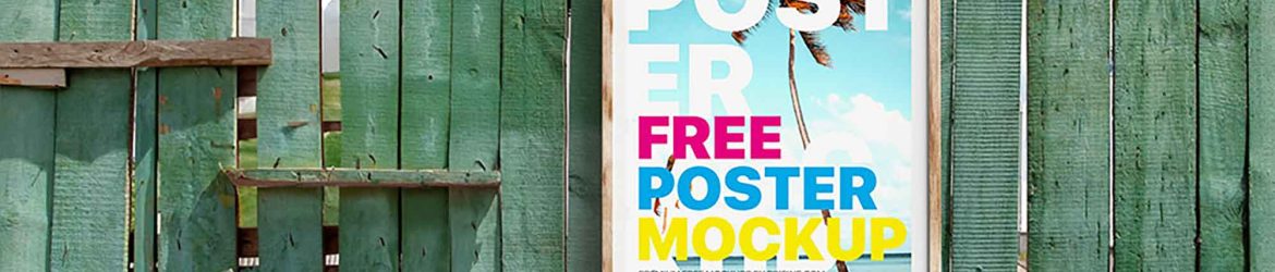 Wooden Wall Vertical Poster Mockup