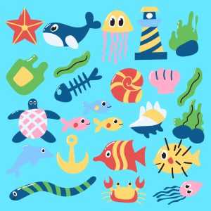 World Ocean Day Hand Drawn Illustrations