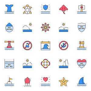 World Oceans Day Icons